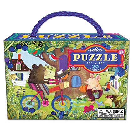 Eeboo Bear on Bicycle Puzzle - 20pc