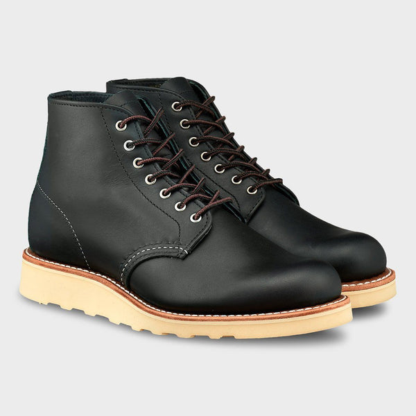 red wing round toe boots