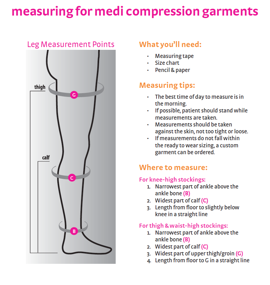 How-to-measure for medi compression stockings
