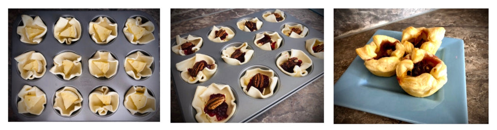 Recipe Blog by Potters Cookshop. Brie, Cranberry and Pecan Bites