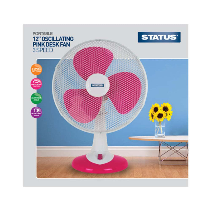 pink desk fan