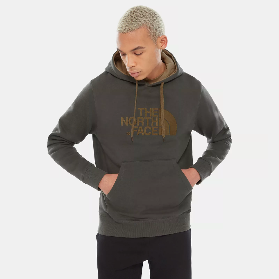 north face drew peak hoodie khaki