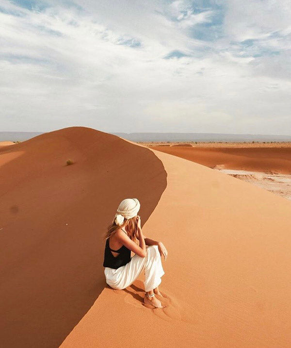 Vandaya Caroline Dahm Rejseblogger Blogger Ørken Sand Babe Smykker Marte Frisnes ByJohanne Sol Sand