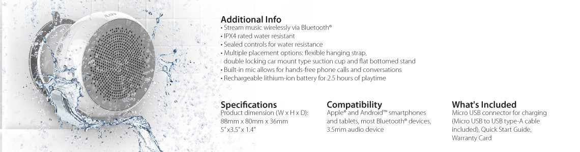 iLuv Aud Shower Additional Information