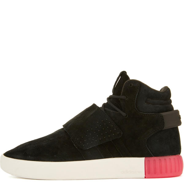 adidas for Women: Tubular Invader Black/Black Strap Sneakers