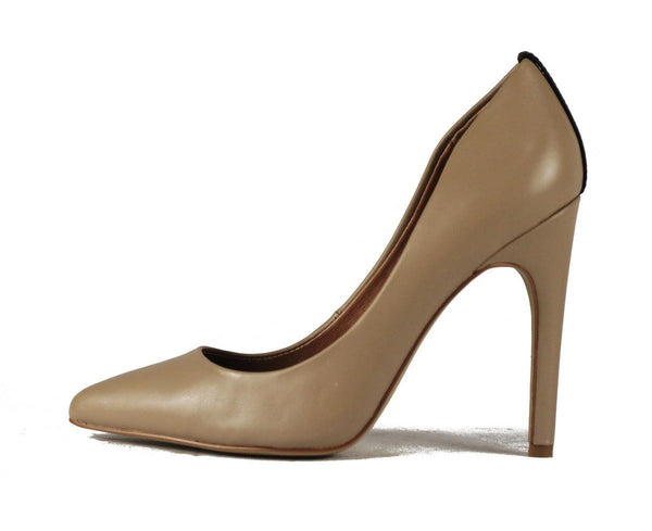 Jolie Taupe Leather Pump