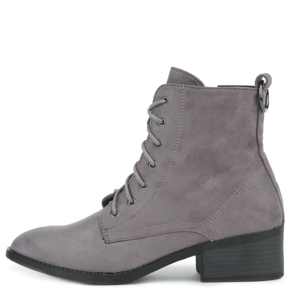 gray combat boots