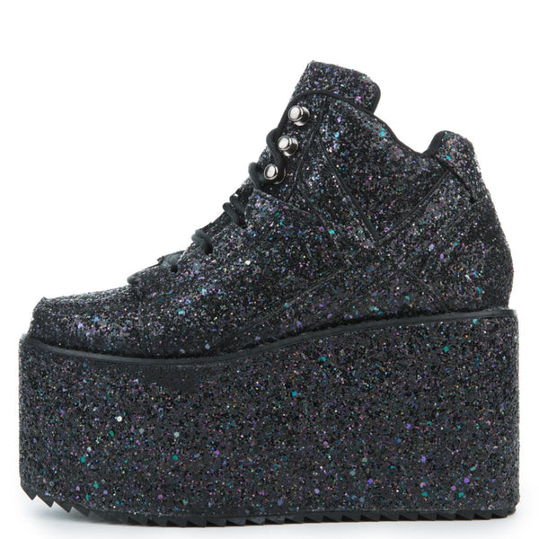 black platform sneakers