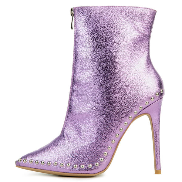 womens purple booties