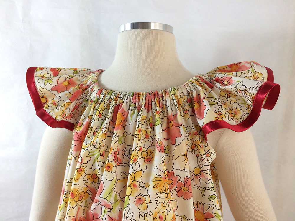 Butterfly Dress sewing pattern and tutorial, sizes 6-9 months to 10 years. - Felicity Sewing Patterns