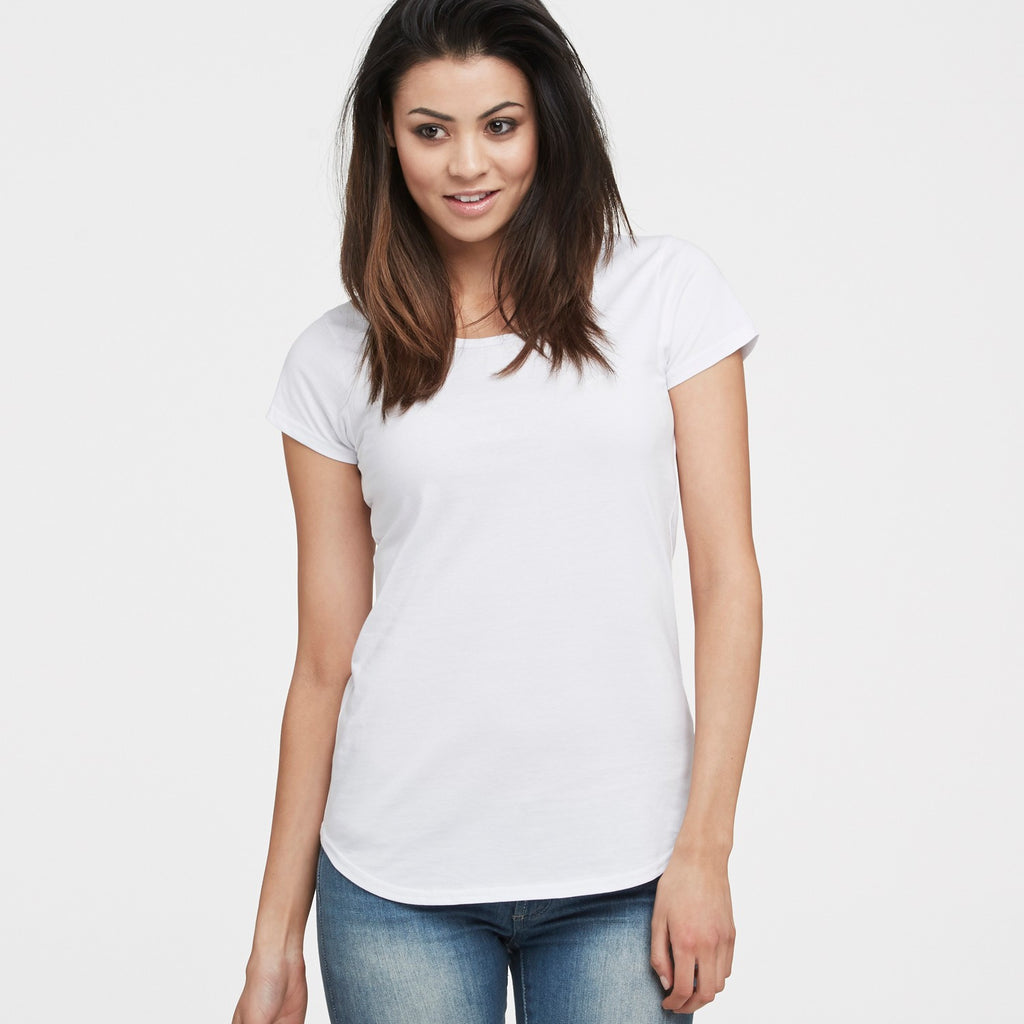 White Womens T Shirts Womens Scoop Neck Tee Littlebit