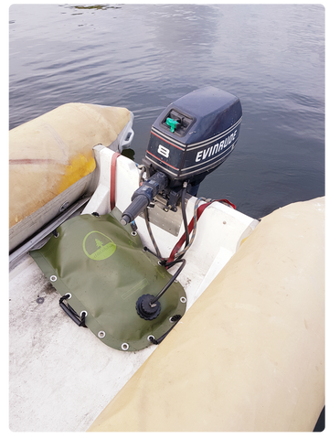 DACOBLUE BAG USED AS CONSUMER FUELTANK FOR OUTBOARD ENGINE