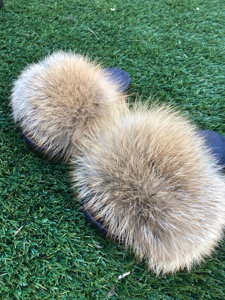 so real fur slippers