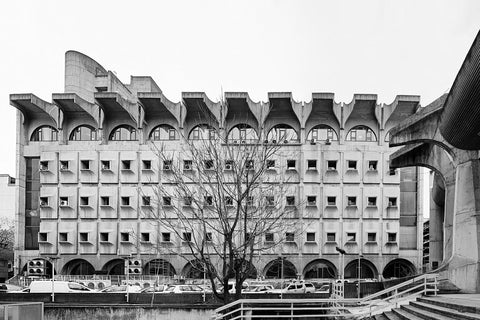 Skopje Brutalist architecture Madeconia Telekom