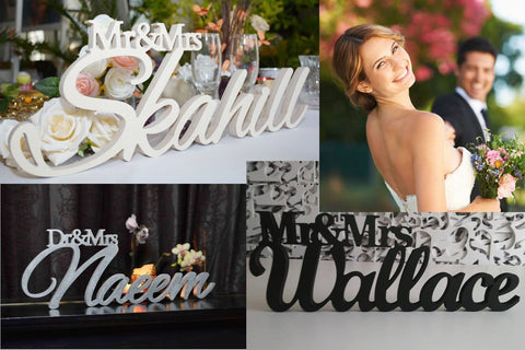 personalized mr and mrs sign
