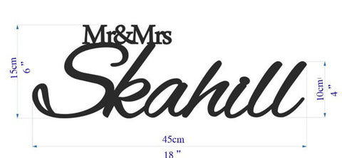 personalized mr and mrs sign