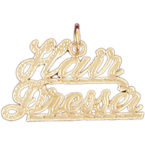 14K GOLD HAIRDRESSER CHARM - HAIR DRESSER #6369