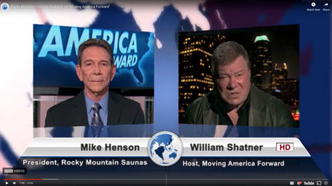 William Shatner Interviewing Rocky Mountain Saunas Mike Henson