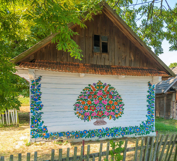 poland painted village barn