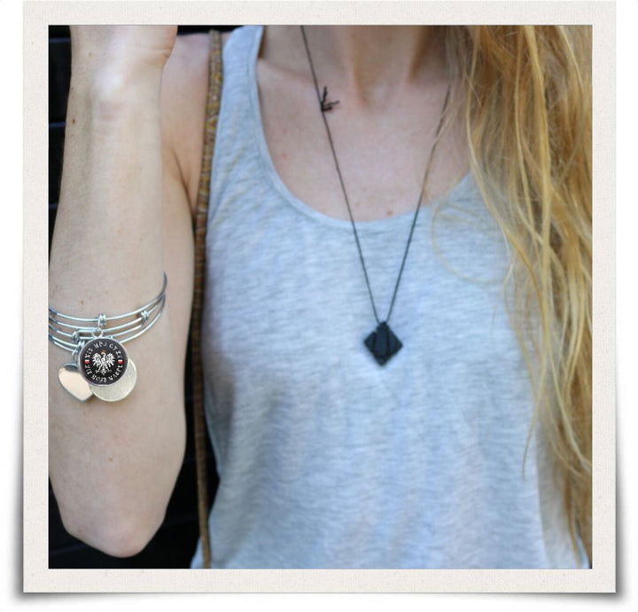 Not My Circus Polish Version With Black Circle Charm Bangle - My Polish Heritage