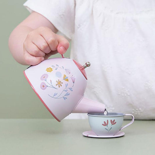 Little Dutch Tin Tea Set Flowers & Butterflies