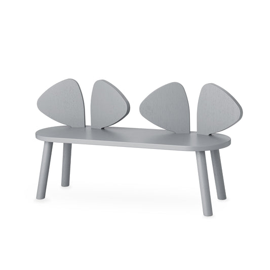 Nofred Mouse Wooden Bench in Grey (2-5 years)