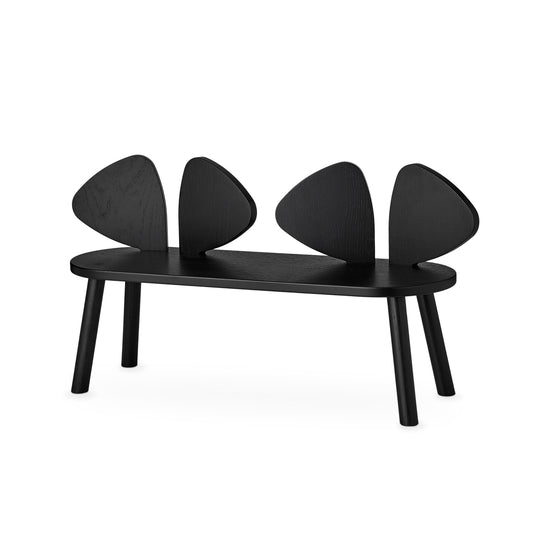 Nofred Mouse Wooden Bench in Black (2-5 years)