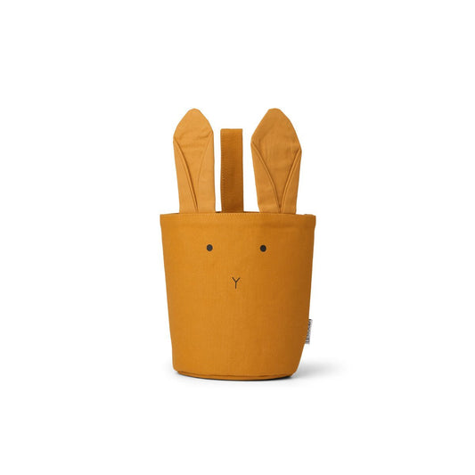 Liewood Ib Fabric Basket - Rabbit Mustard - scandibornusa