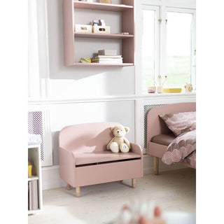 Flexa Storage Bench with Back Rest in Light Rose