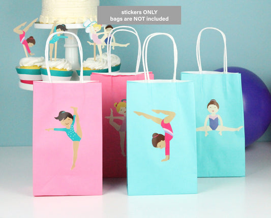 Merrilulu Gymnastics Stickers For Gift Bags