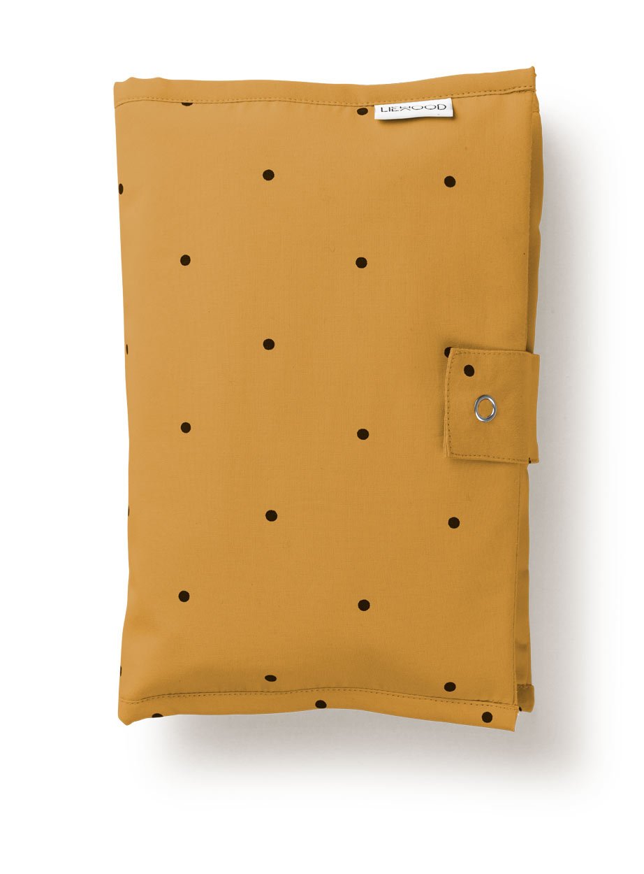 Liewood Liv Baby Clutch in Classic Dot Mustard - scandibornusa