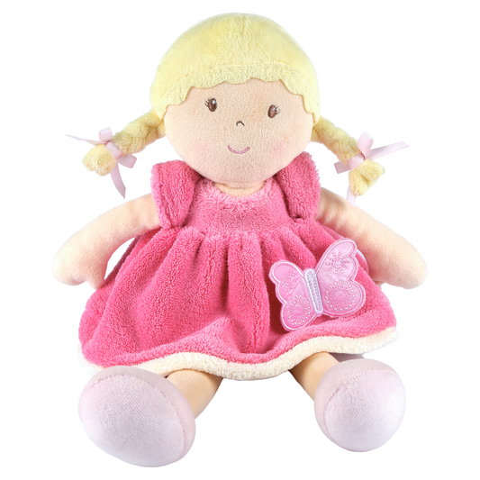 Tikiri Toys Ria - Blonde Hair With Pink & White Dress