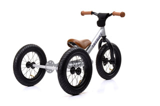 Trybike Steel 2 in 1 Balance Bike / Trike - Silver - scandibornusa