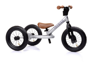 Trybike Steel 2 in 1 Balance Bike / Trike - Silver - scandibornusa