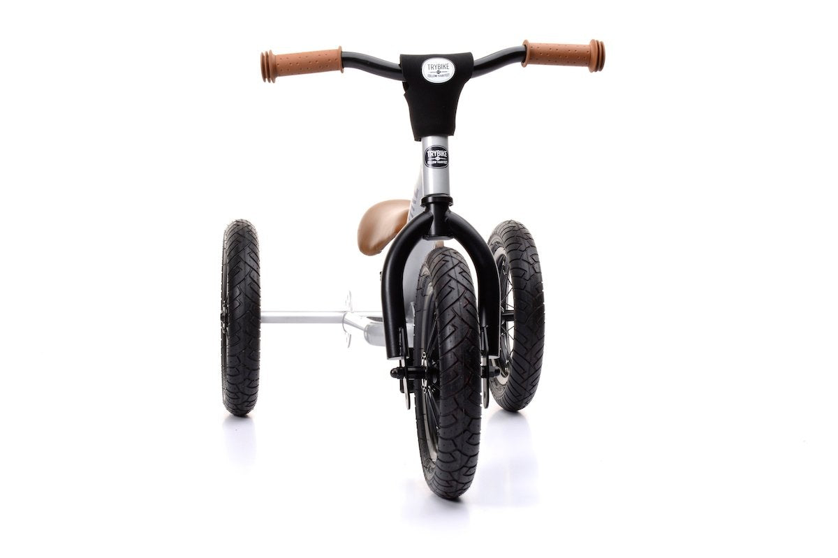 Trybike Steel 2 in 1 Balance Bike / Trike - Silver - scandibornusa