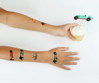 Merrilulu Vintage Race Car - Tattoos, 16 Ct