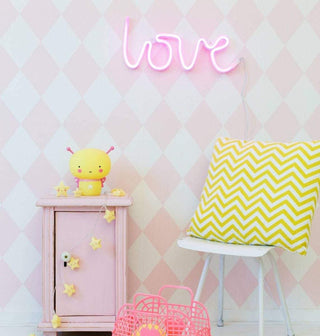 A Little Lovely Company Love Neon Wall Light in Pink - Scandibørn