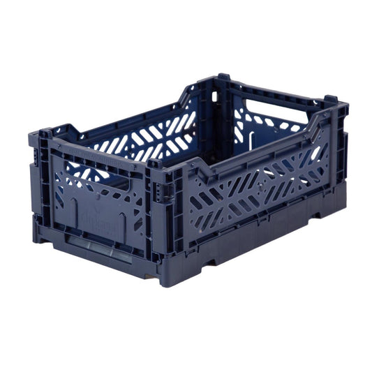 Ay-Kasa Folding Mini Crate in Navy Blue - Scandibørn