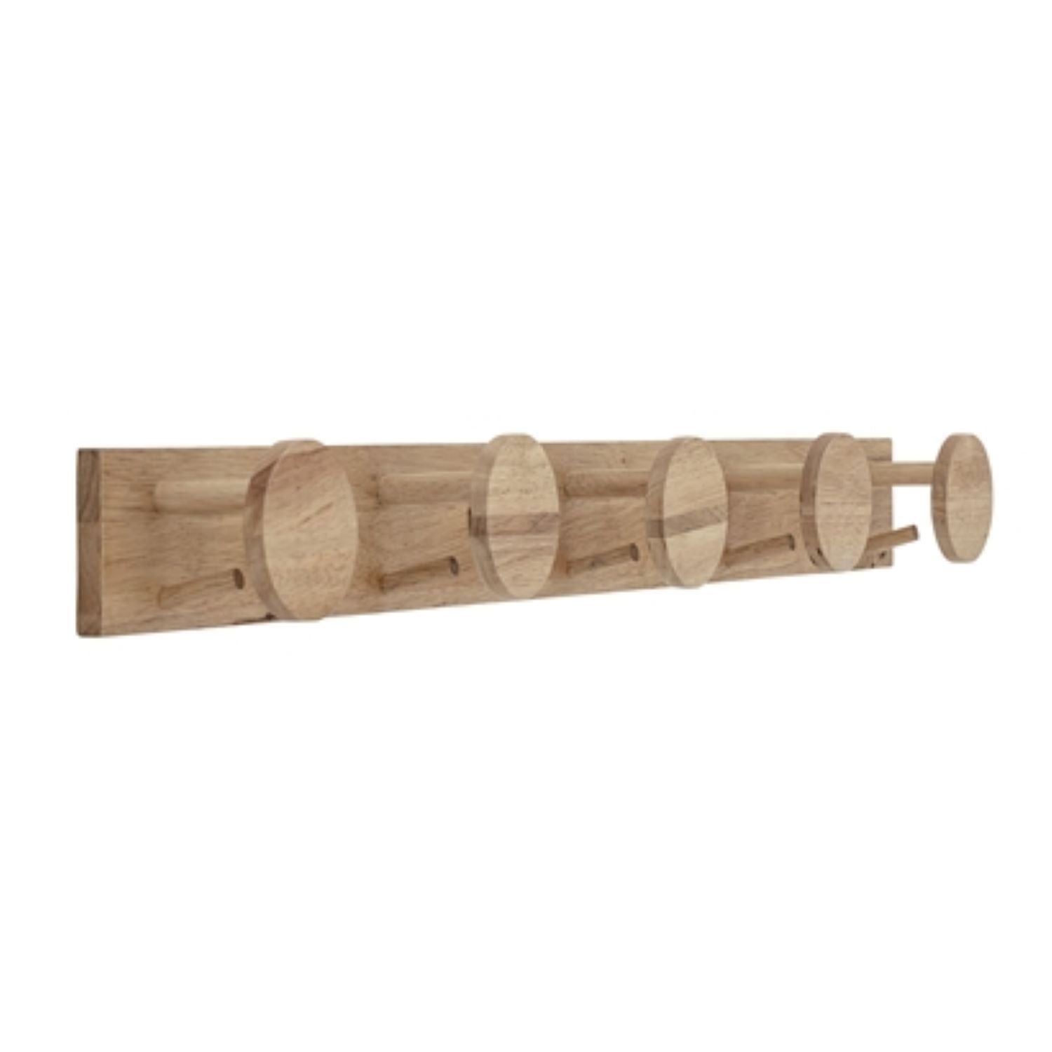 Bloomingville - Emme Coat Rack in Natural Rubberwood - Scandibørn