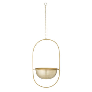 Bloomingville - Hanging Flowerpot in Gold Metal - Scandibørn