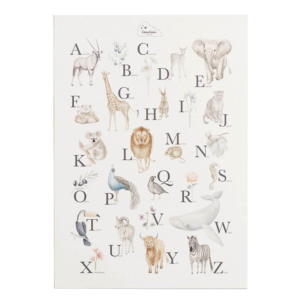 Cam Cam Copenhagen Alphabet Poster English - Scandibørn