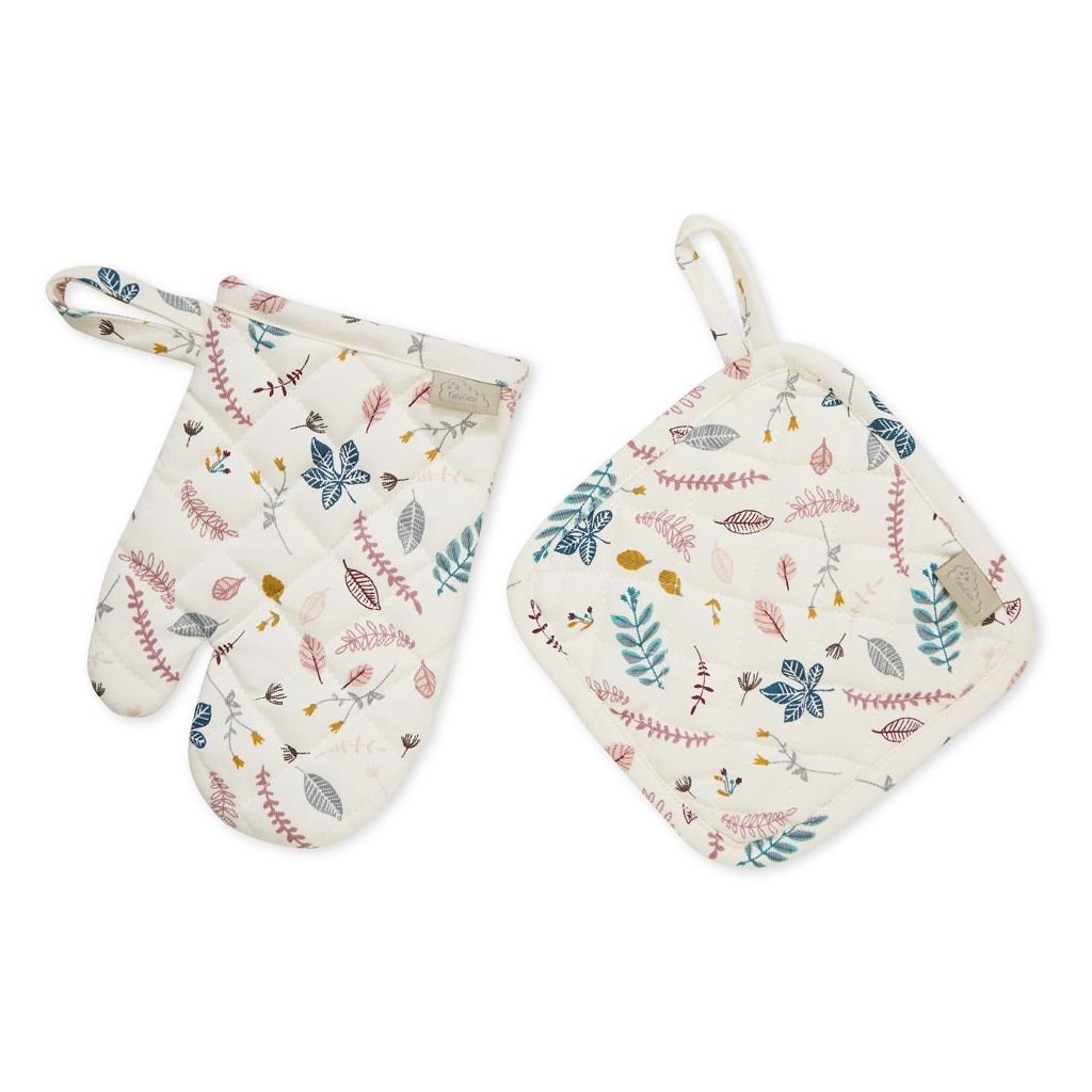 Cam Cam Copenhagen Kids Oven Glove Play Set in Pressed Leaves Rose - Scandibørn