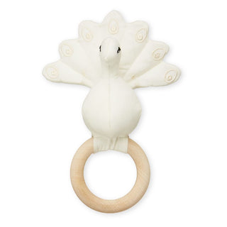 Cam Cam Peacock Rattle - Creme White - Scandibørn