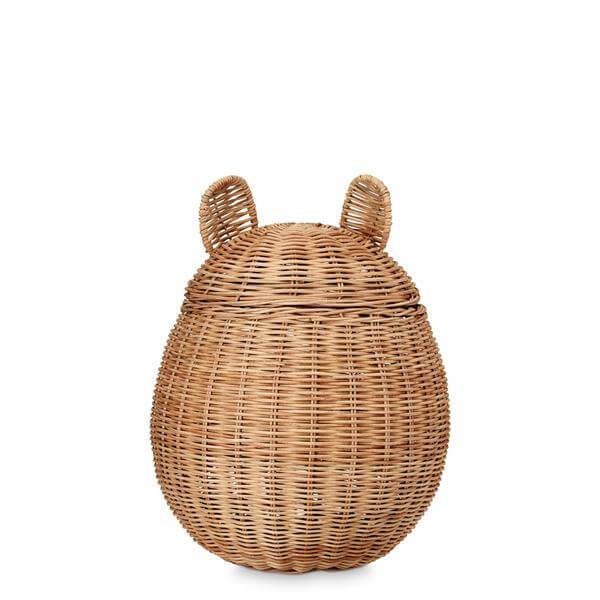 Cam Cam Rattan Bear Basket - Scandibørn