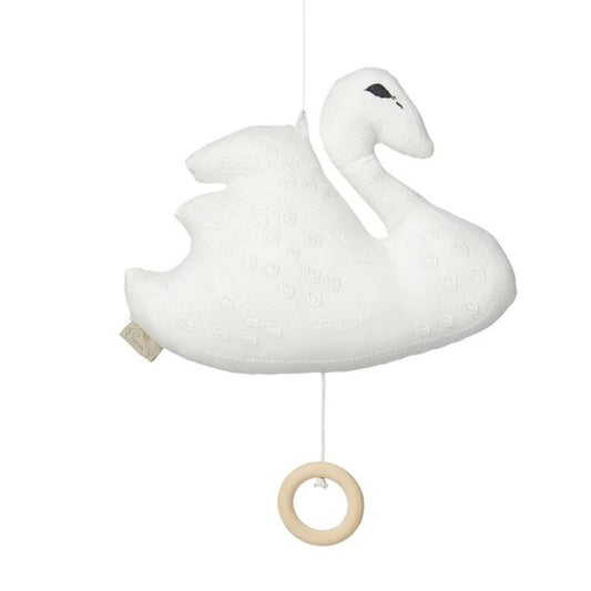 Cam Cam - Swan Music Mobile in Off White