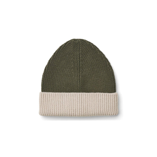 Liewood Ezra Beanie - Army Sandy Mix