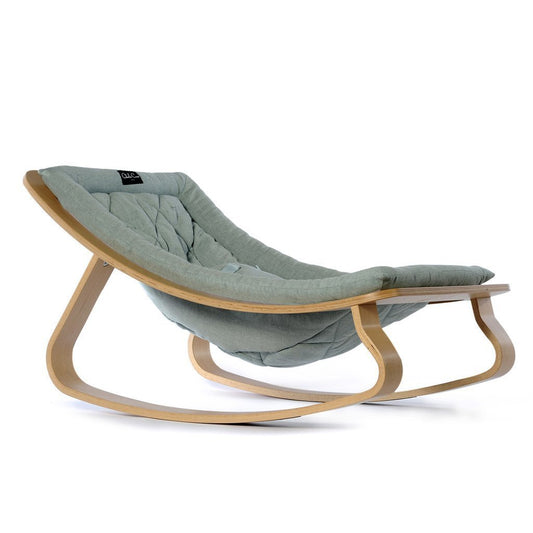 Charlie Crane Levo Baby Rocker in Beech and Aruba blue - Scandibørn