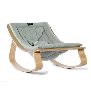 Charlie Crane Levo Baby Rocker in Beech and Aruba blue - Scandibørn