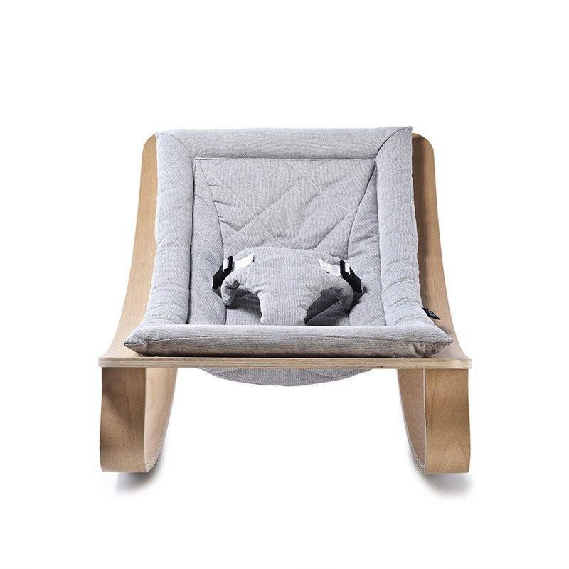 Charlie Crane Levo Baby Rocker in Beech and Sweet Grey - Scandibørn