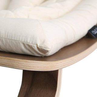 Charlie Crane Levo Baby Rocker in Walnut and Organic Off White Seat - Scandibørn